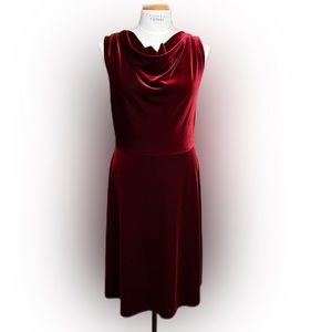 Talbots red velvet dress size medium